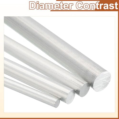 uxcell 3/25"(3mm) Dia Round Aluminum Rod, 6" Long 6061 Aluminum Round Bar Stock for Trailer Garage Projects - size: 3mm x 153mm