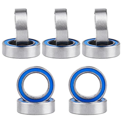 RC Ball Bearings 10-Pack Bearing Steel and Double Rubber Sealed Miniature Deep Groove Ball Bearings (5x8x2.5mm) - size: 5x8x2.5mm