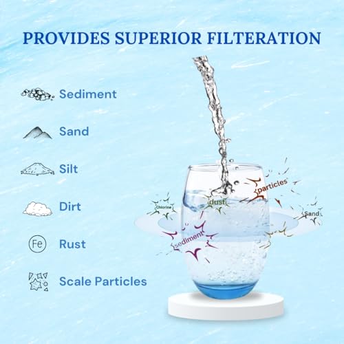 Baleen Filters 40" x 2.5" 5 Micron Depth Sediment Filter Cartridge Replacement for HDX SBC-25-4005, Shelco MB5-40, Pentek PD-5-40 (20 Pack)