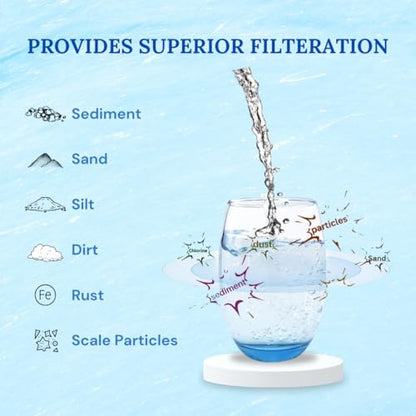 Baleen Filters 40" x 2.5" 5 Micron Depth Sediment Filter Cartridge Replacement for HDX SBC-25-4005, Shelco MB5-40, Pentek PD-5-40 (20 Pack)