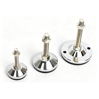 Heavy Duty Adjustable Leveling Feet,Machine Leveling Feet,M16 Thread,Carbon Steel PVC Anti-Slip,4.7" Dia Base for Workbench, Table, Machine, Cabinet,2 Pcs 4400 Lb Capacity,Black,D120xM16xH150 - size: D120xM16xH150