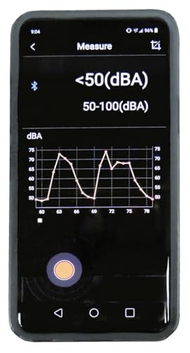 Sper Scientific Decibel Meter 850019 w/Bluetooth, Sound Level Meter 35 to 130 dB, SPL Meter A/C Weighted, Dual Range, Max/Min & Data Hold, Compact Audio Noise Measuring Device, Large Backlit Display - size: 1 Pack