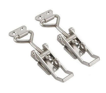 2 Pack OWACH Stainless Steel Adjustable Draw Latch Adjustable-Grip Padlockable Toggle Clamp (2 pack, Medium 3.78"~4.88") - size: 2 pack, Medium 3.78"~4.88"