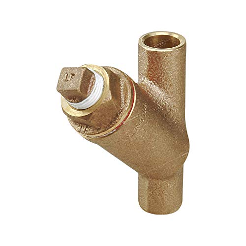 Midline Valve 322D422-5 Y-Strainer with Stainless Steel Mesh Screen, Pipeline Filter Valve, 2 in. Sweat, Cast Brass (5 Pack) - size: 2 in., style: 5 Pack