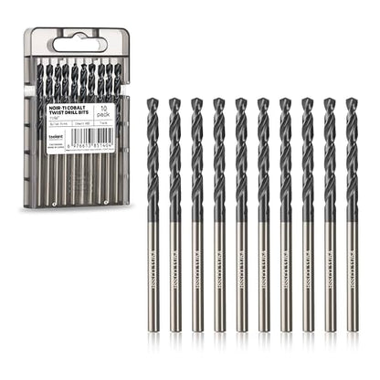 toolant 11/64" Cobalt Drill Bit Set(Pro) Titanium Aluminum Nitride Coated (TiAlN), 10-Piece Bulk - size: 11/64 in (10pcs)