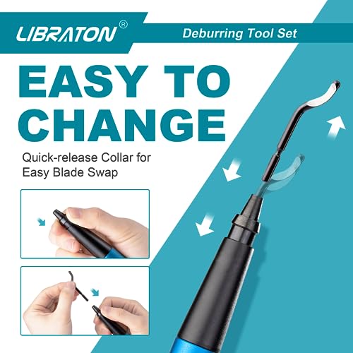LIBRATON Deburring Tool with 11 High-Speed Steel Blades - style: 11Blades(Mixed 3 Types) B