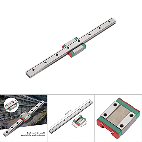 LML12B Linear Rail 12mm Mini Bearing Steel Rail Slide Rail+ Slide Block Variety Length (200mm)