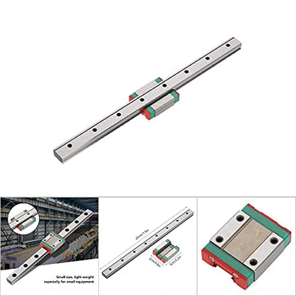 LML12B Linear Rail 12mm Mini Bearing Steel Rail Slide Rail+ Slide Block Variety Length (200mm)