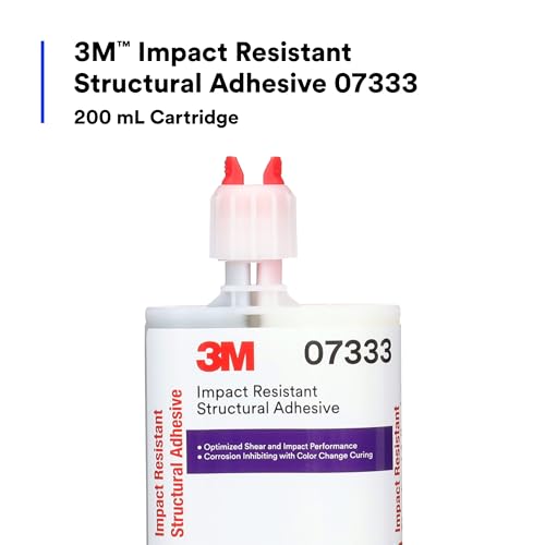 3M Impact Resistant Structural Adhesive, 07333, Two-Part Epoxy, True Automotive OEM Recommended, 200 mL/6.75 fl oz Cartridge, Purple - color: Purple, style: Structural Adhesive