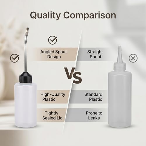 HEEPDD Sewing Machine Oil Dispenser Bottle, Precision Angled Spout Lubricating Squeeze Oiler for Household Industrial Machines Plastic 120ML 1 Pack