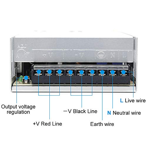 inShareplus 12V 20A 240W, DC Universal Regulated Switching Power Supply, Converter AC 100-240V to DC 12 Volt LED Driver, Transformer, Adapter for LED Strip Light - style: 12V 240W