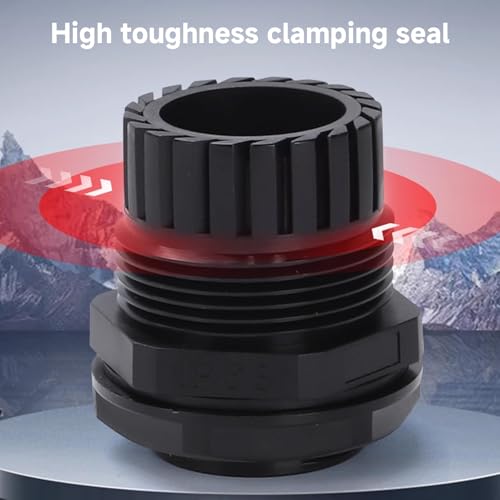 Cable Glands, 48PCS NPT Power Strain Relief Cord Connector Kit, Black PA Nylon Cord Grips, Adjustable IP68 Waterproof Cable Gland, for Electrical Box Wire (Kit 48PCS)