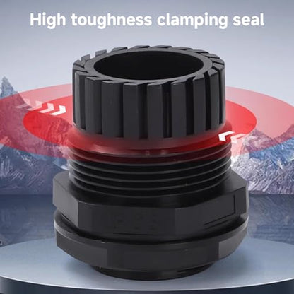 Cable Glands, 48PCS NPT Power Strain Relief Cord Connector Kit, Black PA Nylon Cord Grips, Adjustable IP68 Waterproof Cable Gland, for Electrical Box Wire (Kit 48PCS)
