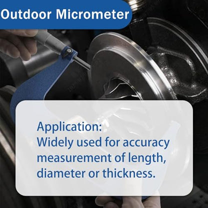 WFLNHB 4Pcs 0-4 Inch 0.0001 Inch Outdoor Micrometer Set Accuracy Carbide for Accuracy Measurement Work - size: 0-4 inch