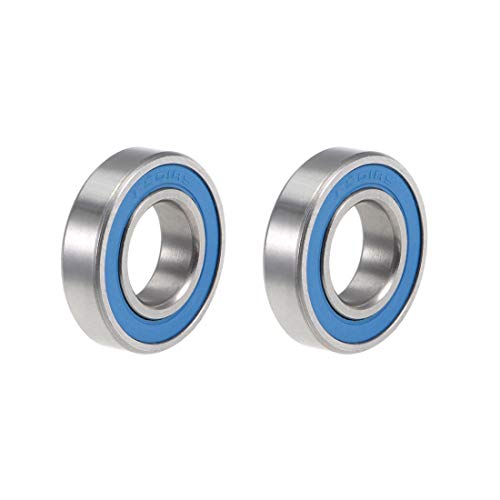 uxcell 6901-2RS Deep Groove Ball Bearings 12mm x 24mm x 6mm Double Sealed Chrome Steel Blue Cover P6(ABEC3) 2pcs - size: 12x24x6mm