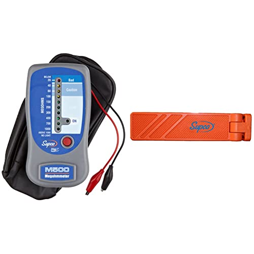 Supco M500 Insulation Tester/Electronic Megohmmeter with Soft Carrying Case, 0 to 1000 megohms Black and Supco FPRO100 Furnace Pro Switch Clip