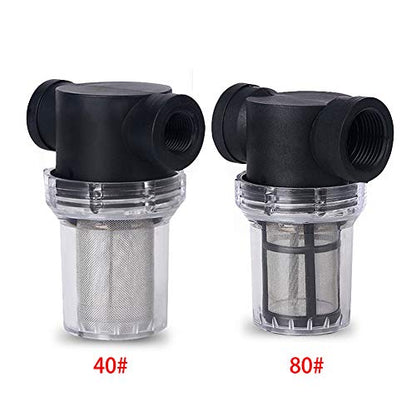 Denpetec 1Pcs Garden Pond 1 inch Inline Mesh Strainer Water Pump Filter Irrigation High Flow Pipeline Filter Garden Interface Strainer(Size:80 mesh) - size: 80 mesh