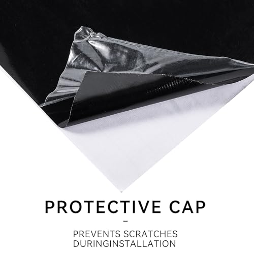 Vinyl Sticker Black Tape High-Gloss Black Good Exhaust Performance Strong tensile Strength Easy to Install(Gloss Black 1.45FT*5FT) - color: Gloss Black, size: 1.45FT*5FT