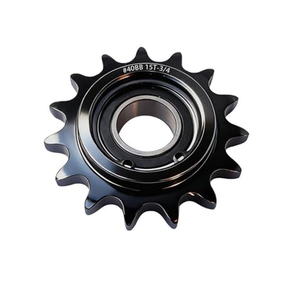#40 Idler Sprocket 15 Tooth 3/4" Bore with 6203 Bearing Black Oxide Chain Tensioner for Mini Bike Go-Kart High Speed Conveyor Industrial, Hardened Steel - size: 15tooth, style: 3/4‘’bore size