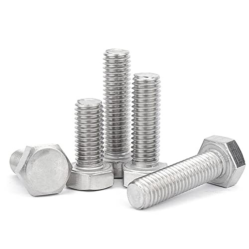 3/8-16 × 3" Hex Head Screw Bolt, 304 Stainless Steel 18-8, Full Thread, Coarse Thread UNC, ASME B18.2.1, 5 Pcs-Pack - size: 3/8-16 × 3" (5pcs)