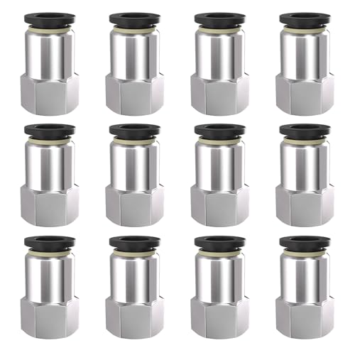 1/4 Tube OD x 1/4 NPT Female Push To Connect Air Hose Fittings - size: 1/4"OD x 1/4"NPT