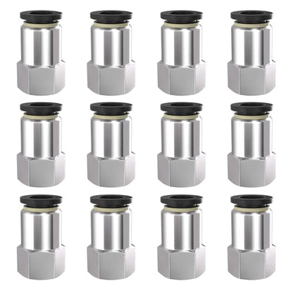 1/4 Tube OD x 1/4 NPT Female Push To Connect Air Hose Fittings - size: 1/4"OD x 1/4"NPT