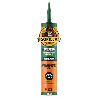 Gorilla Landscape Construction Adhesive, Heavy Duty, 9 fl. oz. Cartridge - style: Landscape Gray