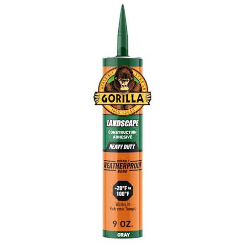 Gorilla Landscape Construction Adhesive, Heavy Duty, 9 fl. oz. Cartridge - style: Landscape Gray