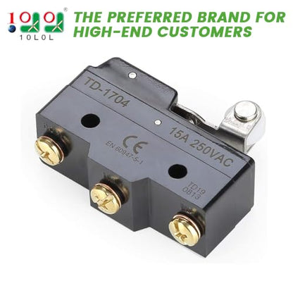 10L0L Golf Cart Accelerator Micro Switch,3 Terminal Micro Limit Switch with Roller for EZGO Gas 1983-1994 TXT Marathon Medalist Models, Relpace OEM:10606G1, 10606G2, 17928G1, 31535G1 - size: For EZGO 1983-1994
