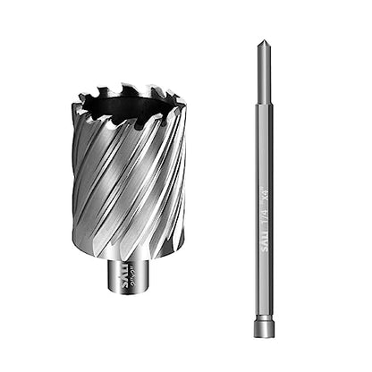 SALI Annular Cutter Diameter 2 Inch with Weldon Shank 3/4" (with 2 Flats) Cutting Depth 2" Mag Drill Bit for Magnetic Drill Press HSS Fully Ground Drill with One 1/4"*4" Pilot Pin - size: 2"*2"