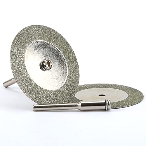 dophee 10pcs Diamond Cutting Off Discs Wheel with 2 Mandrel Arbor, 40mm - size: 40mm