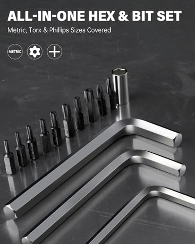 ROTATION 32pc Metric 12 point Flex-Head Ratcheting Wrench Set, 6-22mm - size: Metric