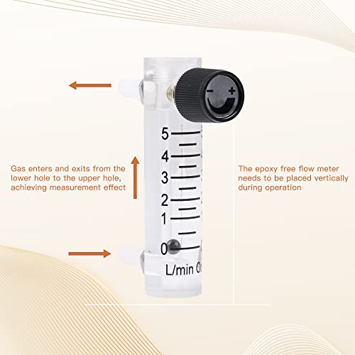 Oxygen Rotameter | Flow Range: 0-5 LPM | with Flow-Control Knob