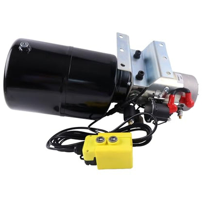 Solarhome 12V DC Single Acting Hydraulic Power Unit Steel Tank 8 Quart