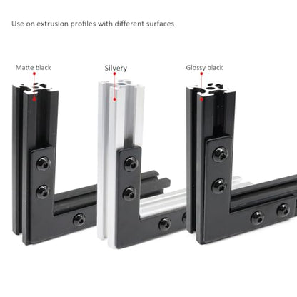 10 Set 2020 Aluminum Extrusion Profile Hardware V T Slot L Brackets - style: 10 sets L with M5