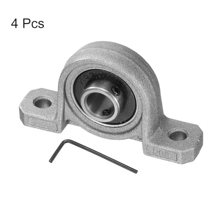 uxcell 4pcs KP08 Pillow Block Bearing 8mm Bore Bearing Units Zinc Alloy Flange Mounted Bearing Housing, P6(ABEC3) - size: KP08