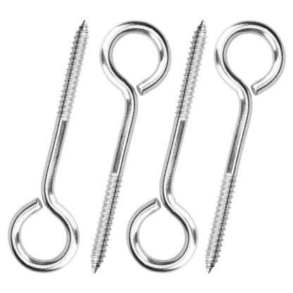 Aovchei Eye Screws, 4 Pcs 6 inches 304 Heavy Duty Screw Hooks - color: 304, size: 6 Inch 4pcs