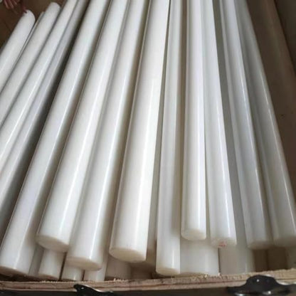 2 Pcs HDPE High Density Polyethylene Round Rod,1"x 13" Plastic Round Rod for Mechanical Processing of Various Parts and DIY Projects(White) - size: 1"x 13"
