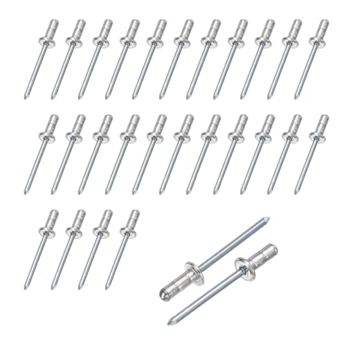 HARFINGTON 50pcs Aluminum Large Head Grip Rivets 5/32" x 3/10" - size: 5/32" x 3/10"