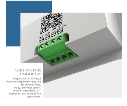 Blütezeit Smart Timer Relay – Programmable DC 5–30V Time Delay Module with LED Display, 0–9999 Cycles for Automatic Sliding & Swing Gate Openers