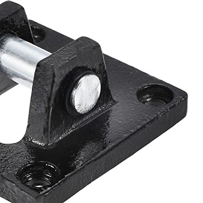 PATIKIL 110x110x50mm Air Cylinder Pneumatic Rod Pivot Clevis Mounting Bracket Rear Mount Part, Black - size: 110 x 110 x 85mm