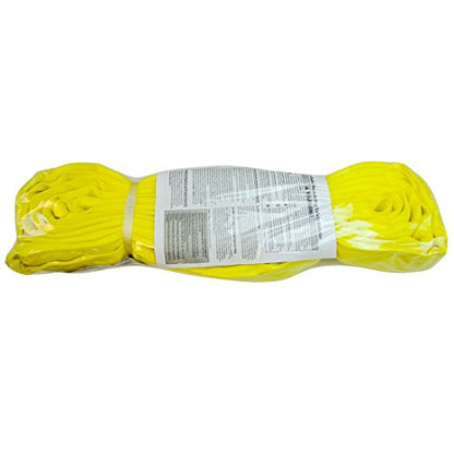 VULCAN Round Sling - Medium Duty - 10 Foot - Yellow - Safe Working Load of 8,400 Lbs. (V) - 6,700 Lbs. (C) and 16,800 Lbs. (B) - size: Yellow - 10 Foot