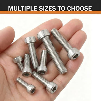 M3 x 20mm (50 Pack) Socket Head Cap Screws Bolts, 304 Stainless Steel 18-8, Allen Socket Drive, Full Thread, Bright Finish, with Hex Spanner