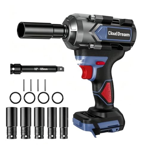 1/2-Inch Cordless Impact Wrench, 1000 Nm, Brushless (No Battery Included) - color: 1000n(no Battery Included)