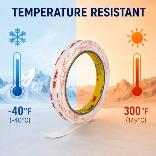 3M Double Sided Tape Heavy Duty 2’’×10Ft Removable Mounting Tape for Wall - size: 2''×10Ft