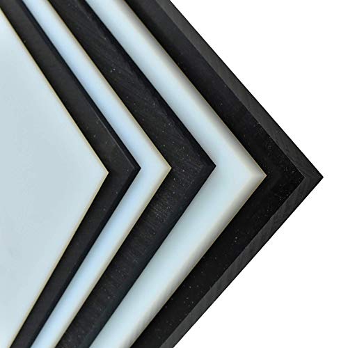 BuyPlastic Repro Black UHMW Polyethylene Plastic Sheet 3/8" x 12" x 24", Ultra High Molecular Weight Polyethylene Board, Size 11.75 in x 23.75 in