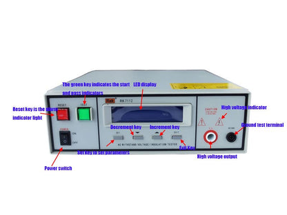 INTBUYING Withstand Hi-Pot Tester Insulation Resistance Tester AC 110V/220V 5KV Test Instruments with Memory Group Digital Display