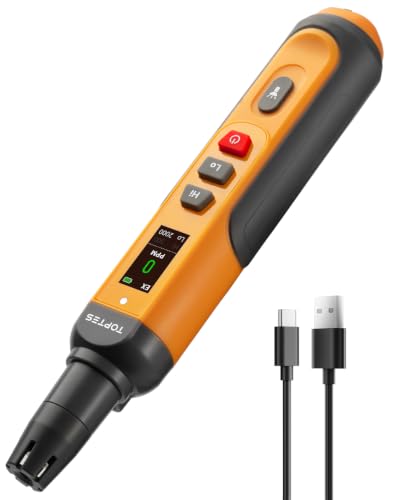 TOPTES PT-336 Rechargeable Natural Gas Detector with 0–9999PPM Range