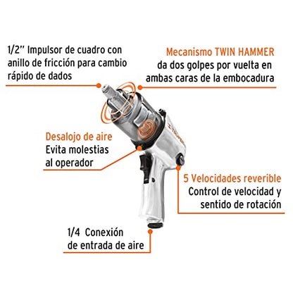 TRUPER TPN-734H-2 1/2" Heavy Duty Pneumatic Impact Wrench