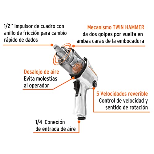 TRUPER TPN-734H-2 1/2" Heavy Duty Pneumatic Impact Wrench